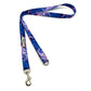 Galaxy-patterned dog leash on a white background