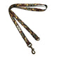 Decorative dog leash with paisley pattern on a white background