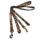 Floral patterned dog leash on a white background