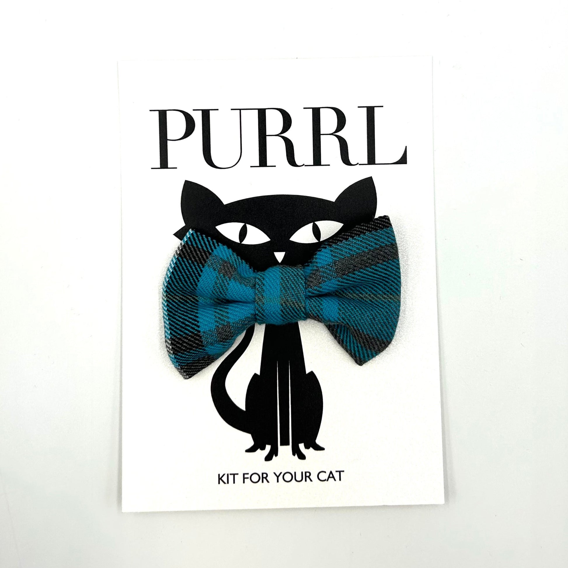Cat accessory by PURRL on a white background, handmade by Barkley and Fetch