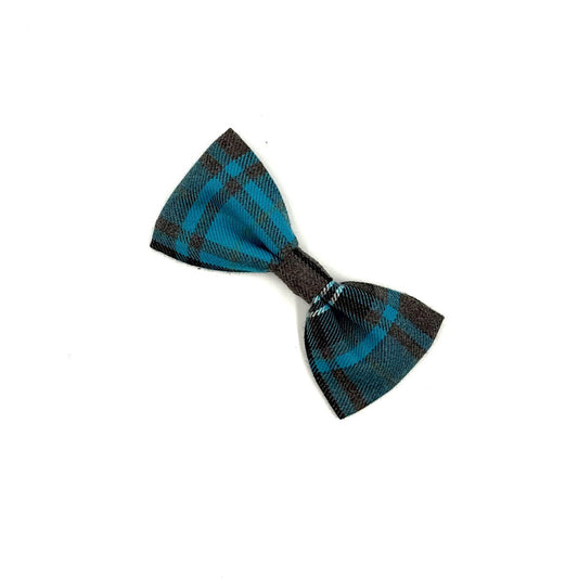 Plaid bow tie on a white background