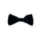 Black luxury handmade velvet bow tie on a white background by Barkley and fetch Great Britain