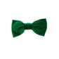 Bright green luxury handmade velvet bow tie on a white background by Barkley and fetch Great Britain