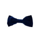 Navy luxury handmade velvet bow tie on a white background by Barkley and fetch Great Britain