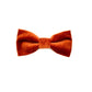 rust orange luxury handmade velvet bow tie on a white background by Barkley and fetch Great Britain