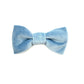 Pale blue luxury handmade velvet bow tie on a white background by Barkley and fetch Great Britain