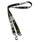 Plaid patterned dog leash with metal clip on a white background