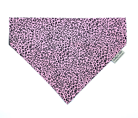 Pink Leopard Print Dog Bandana