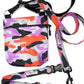 Lavender/Red Camo Dog Walk and Treat Bag