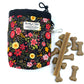 Black Ditsy Print Treat Bag