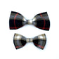 Black Beige Tartan Check Dog Bowtie