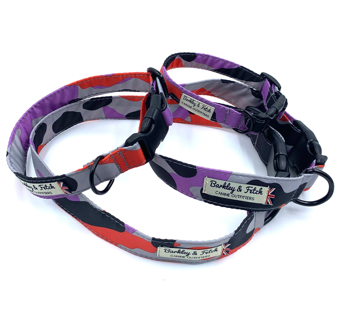 Lavender/Red Camo Dog Collar