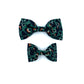 Green Leopard Print Dog Bowtie