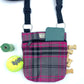 Pink & Grey Tartan Dog Walk and Treat Bag