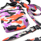 Lavender/Red Camo Dog Walk and Treat Bag