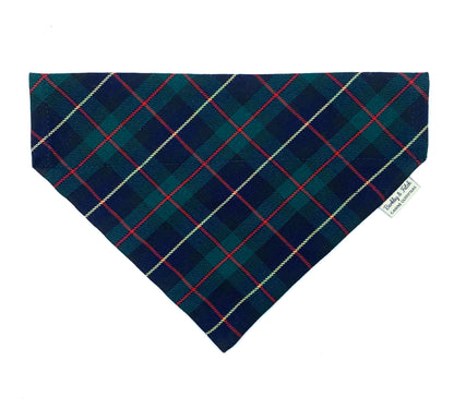 Green/Navy Tartan Dog Bandana