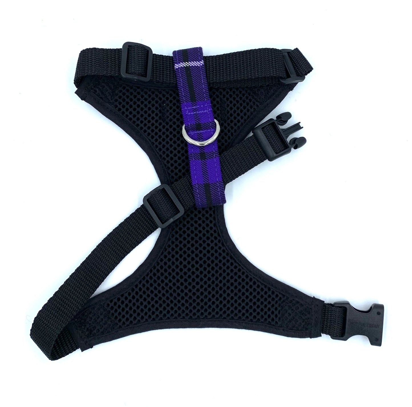 Purple Tartan Dog Harness