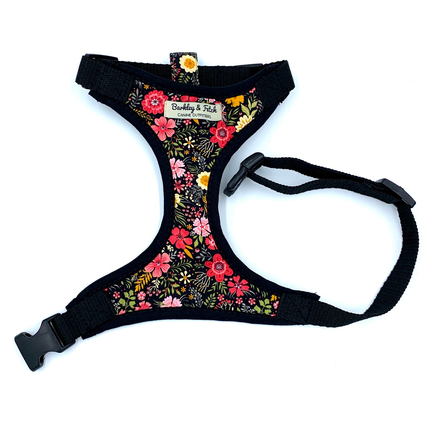Black Ditsy Floral Print Harness