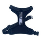 grey dog harness on a white background