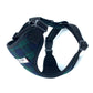 Dog harness with plaid pattern on a white background