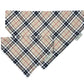 Plaid patterned dog bandana on a white background
