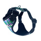 Plaid dog harness on a white background