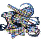 Pastel Rainbow Check Fabric Harness