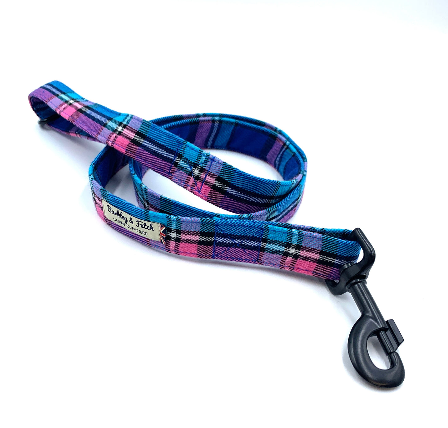 Pink/Blue Check Dog Lead