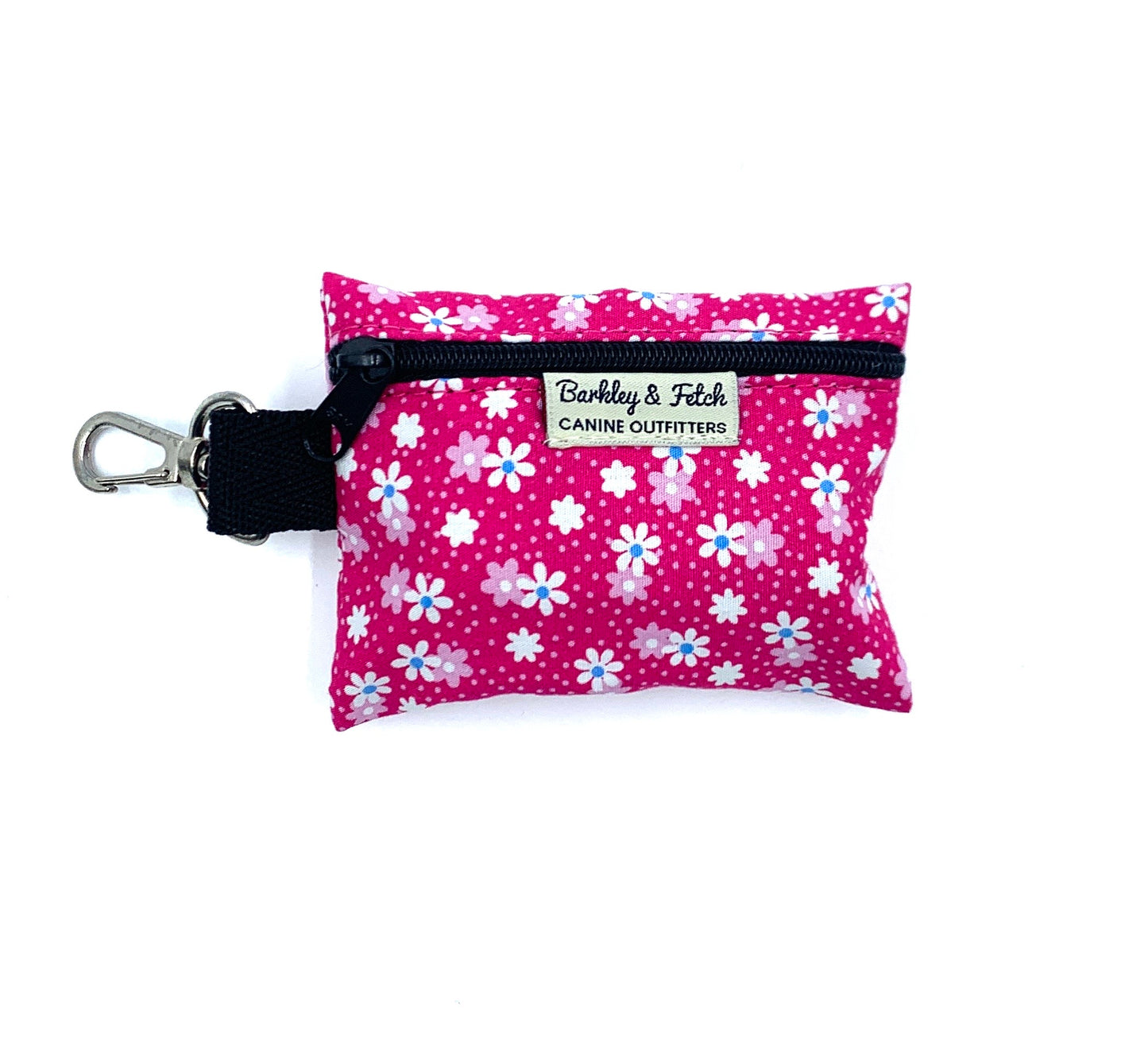 Hot Pink Floral Poo Bag Holder