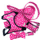 Hot Pink Floral Print Dog Bandana