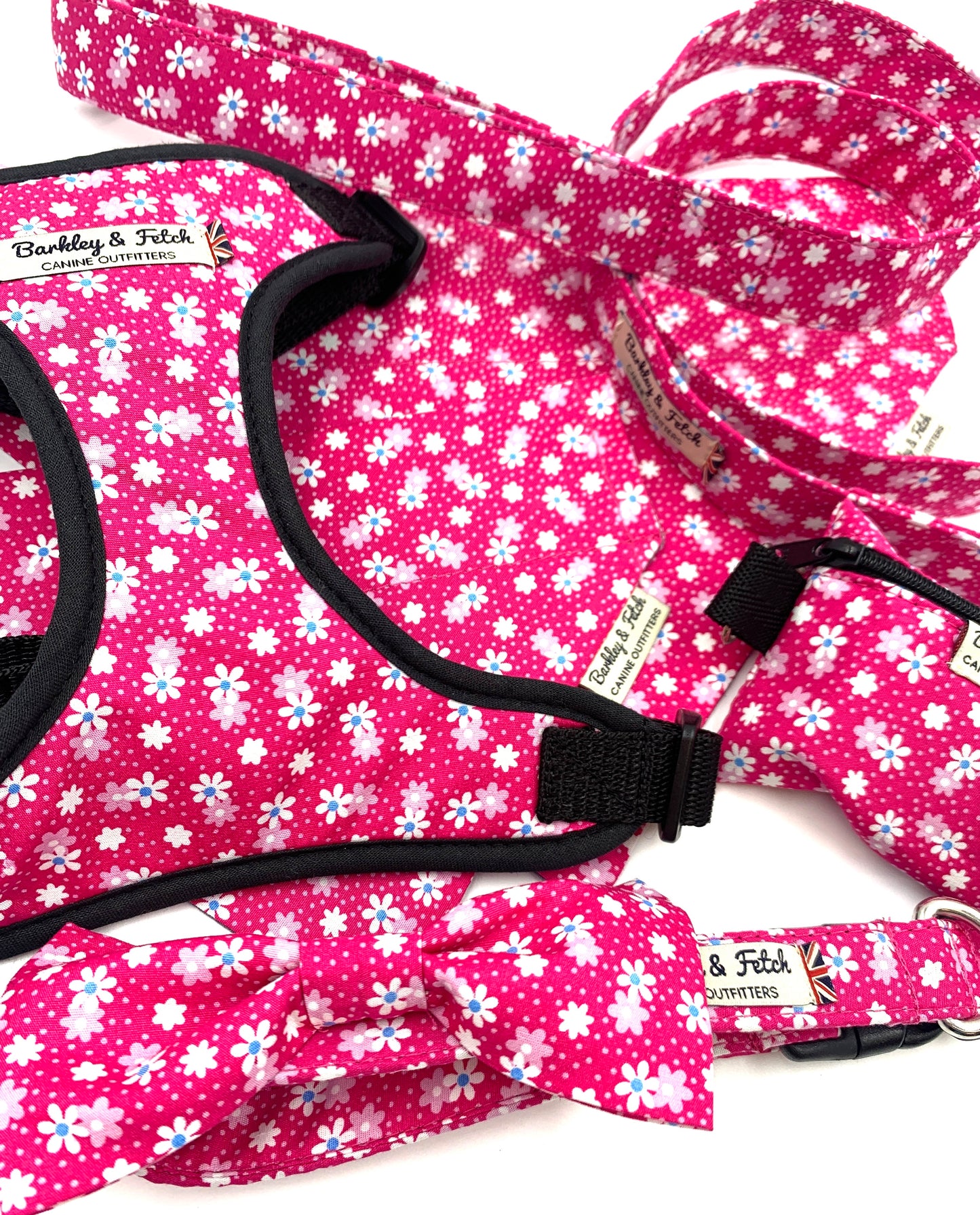 Hot Pink Floral Print Harness