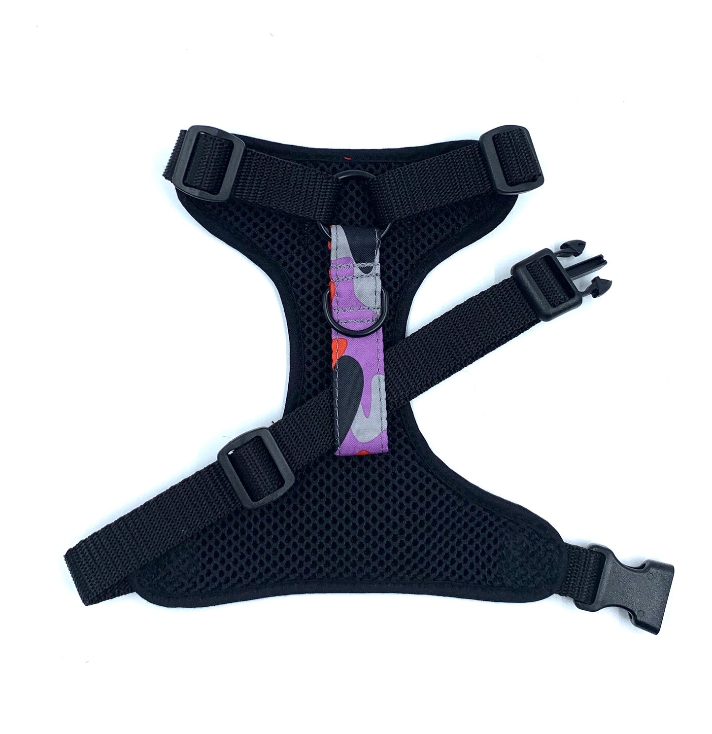 Lavender/Red Camo Fabric Harness