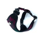 Plaid-patterned dog harness on a white background