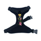 New Black Ditsy Floral Print Harness