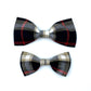 Black Beige Tartan Check Dog Bowtie