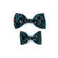 Green Leopard Print Dog Bowtie
