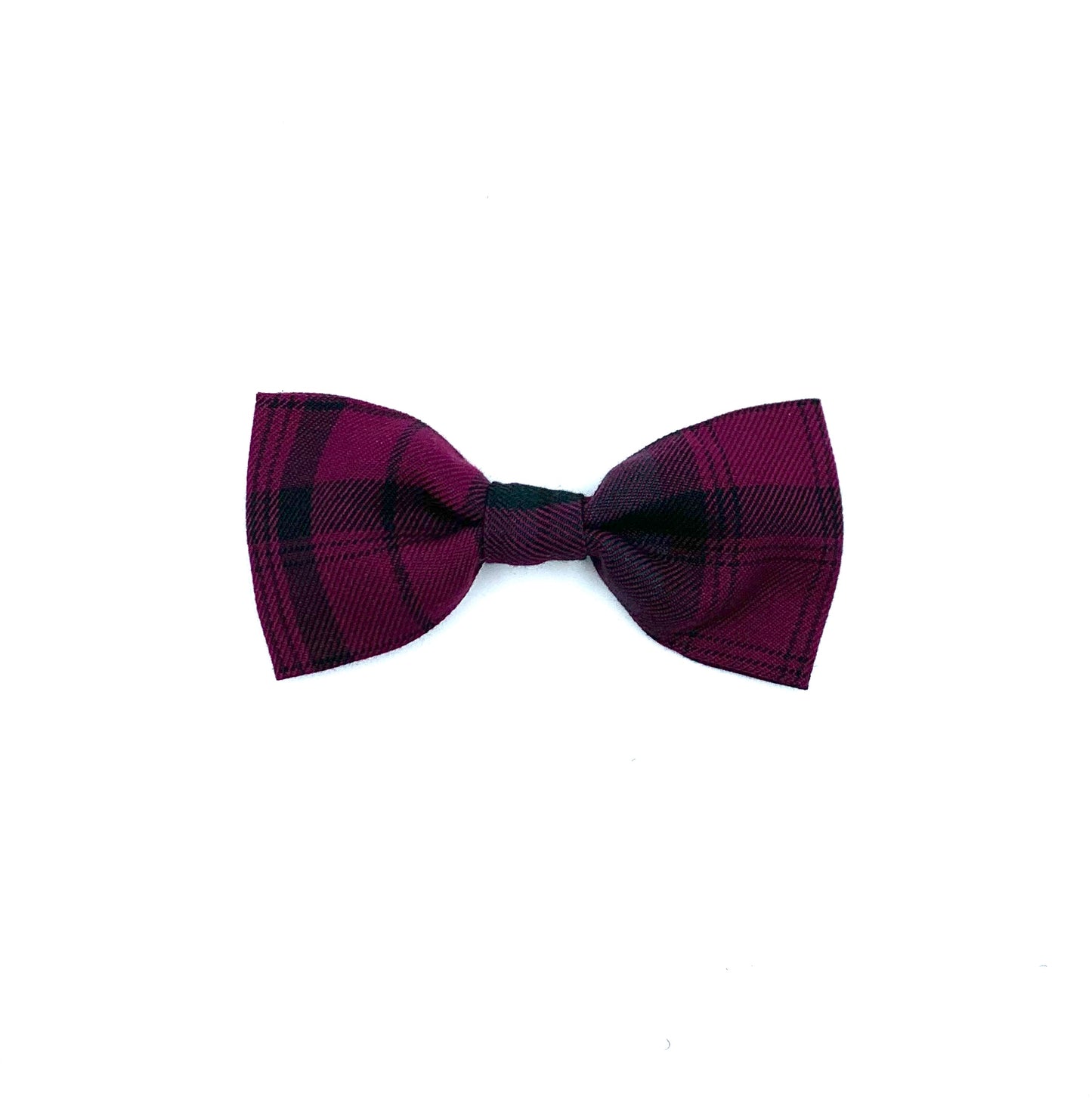 Mulberry Tartan Dog Bow