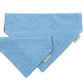 Two blue bandanas on a white background