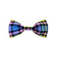 Pastel Rainbow Check Dog Bowtie