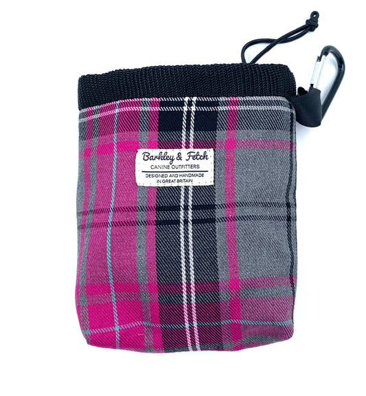 Pink & Grey Tartan Treat Bag